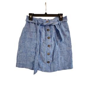 Jones New York  roughed back  chambray skort with tie size small
